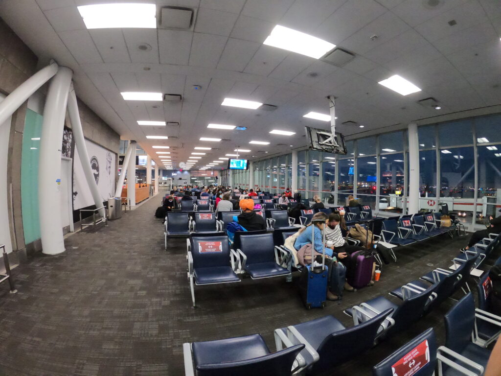 Domestic departure gates at Pearson International Airport.