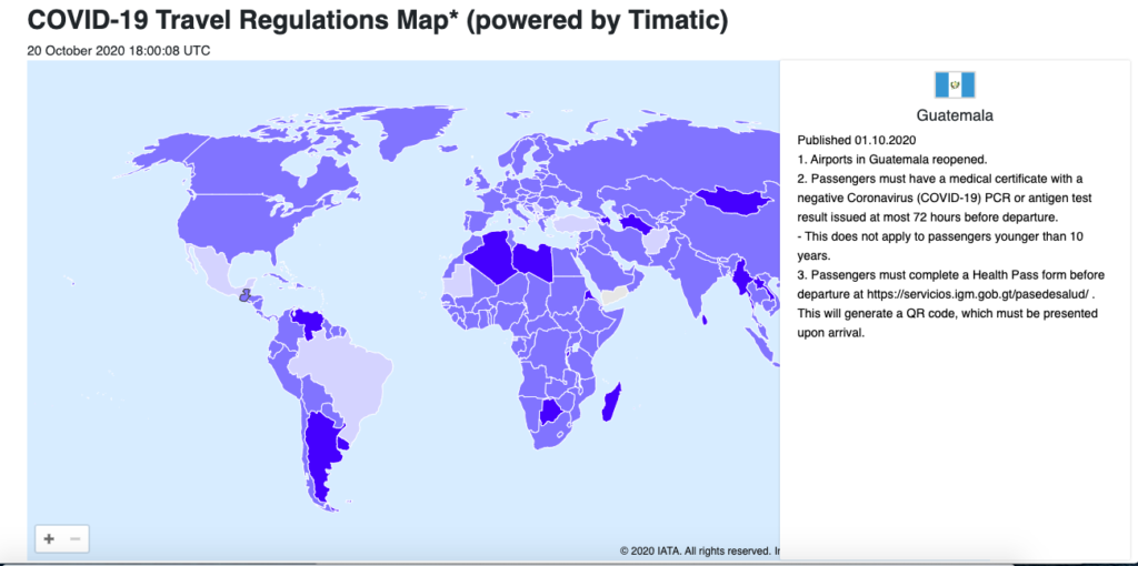 IATA COVID-19 map