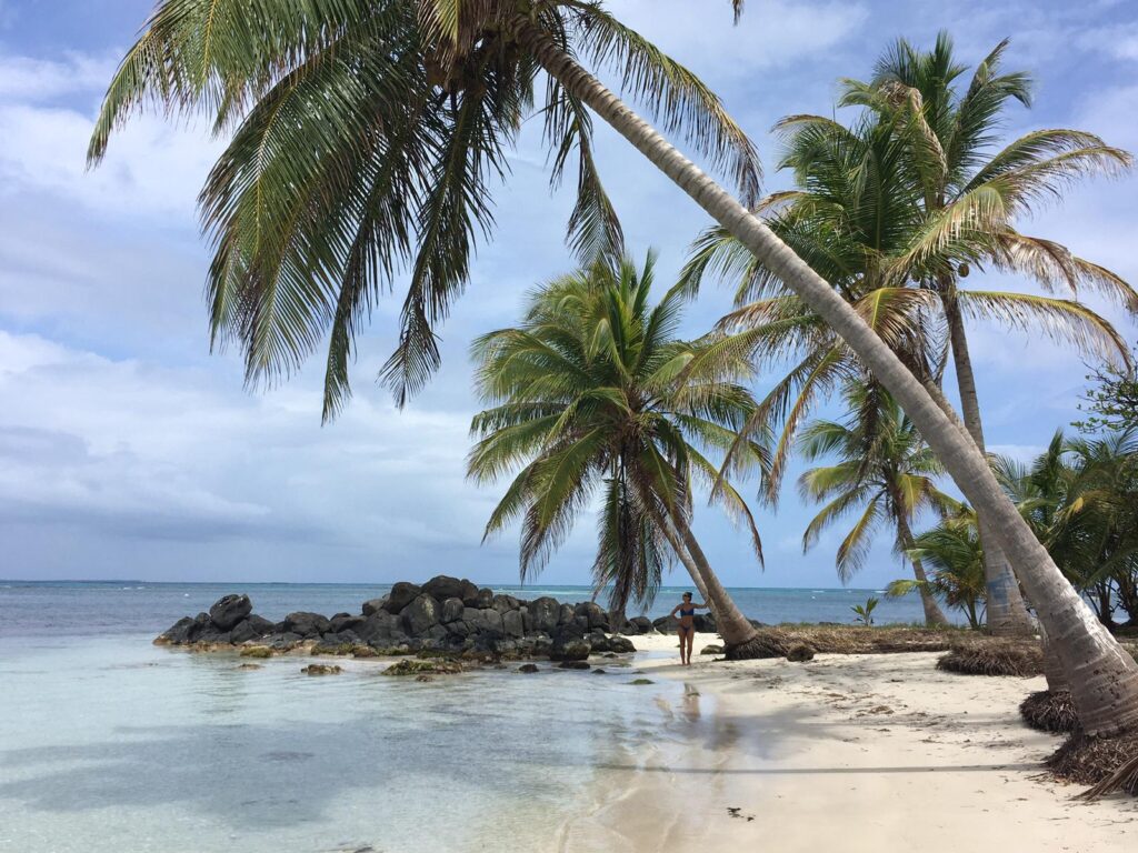 woman on beach shore